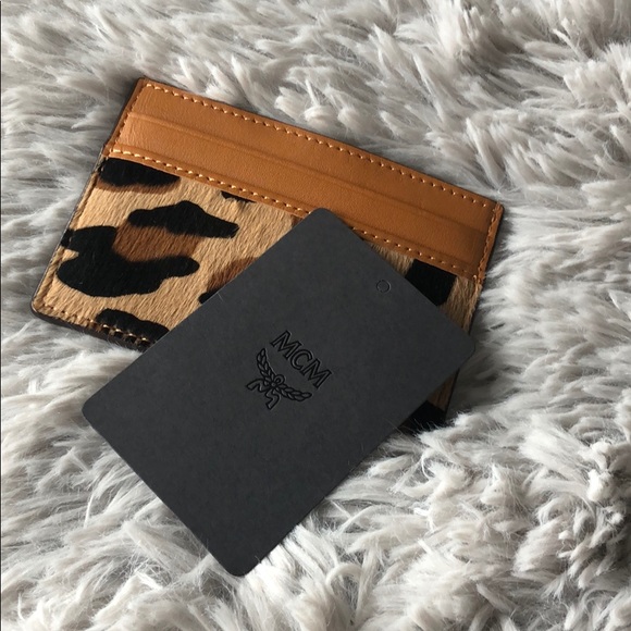 MCM Mini Leopard Calf Card Wallet - Picture 5 of 5